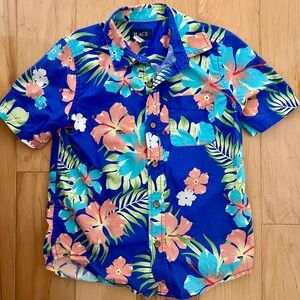 Children’s Place Hawaiian Blue Floral Shirt